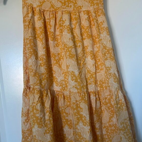 Art Class Yellow Spaghetti Strap Maxi Long Dress Size Medium 7/8 - Picture 6 of 7